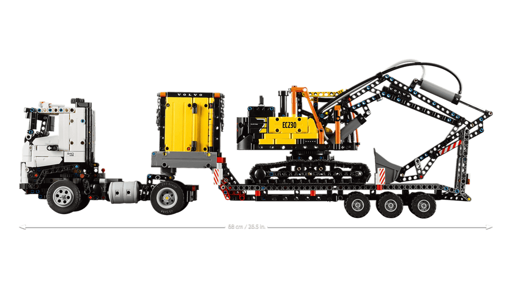 Camion Volvo FMX et pelleteuse électrique EC230