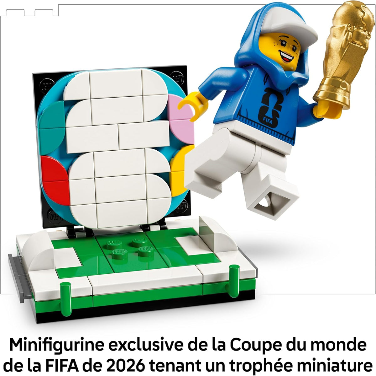 LEGO Editions Offizielle FIFA Fussball-Weltpokal-Trophäe – 3D-Spielzeug – DIY-Modellbausatz mit Sammler-Minifigur – Fußballgeschenk für Jungen, Mädchen ab 12 Jahren oder erwachsene Sportfans 43020
