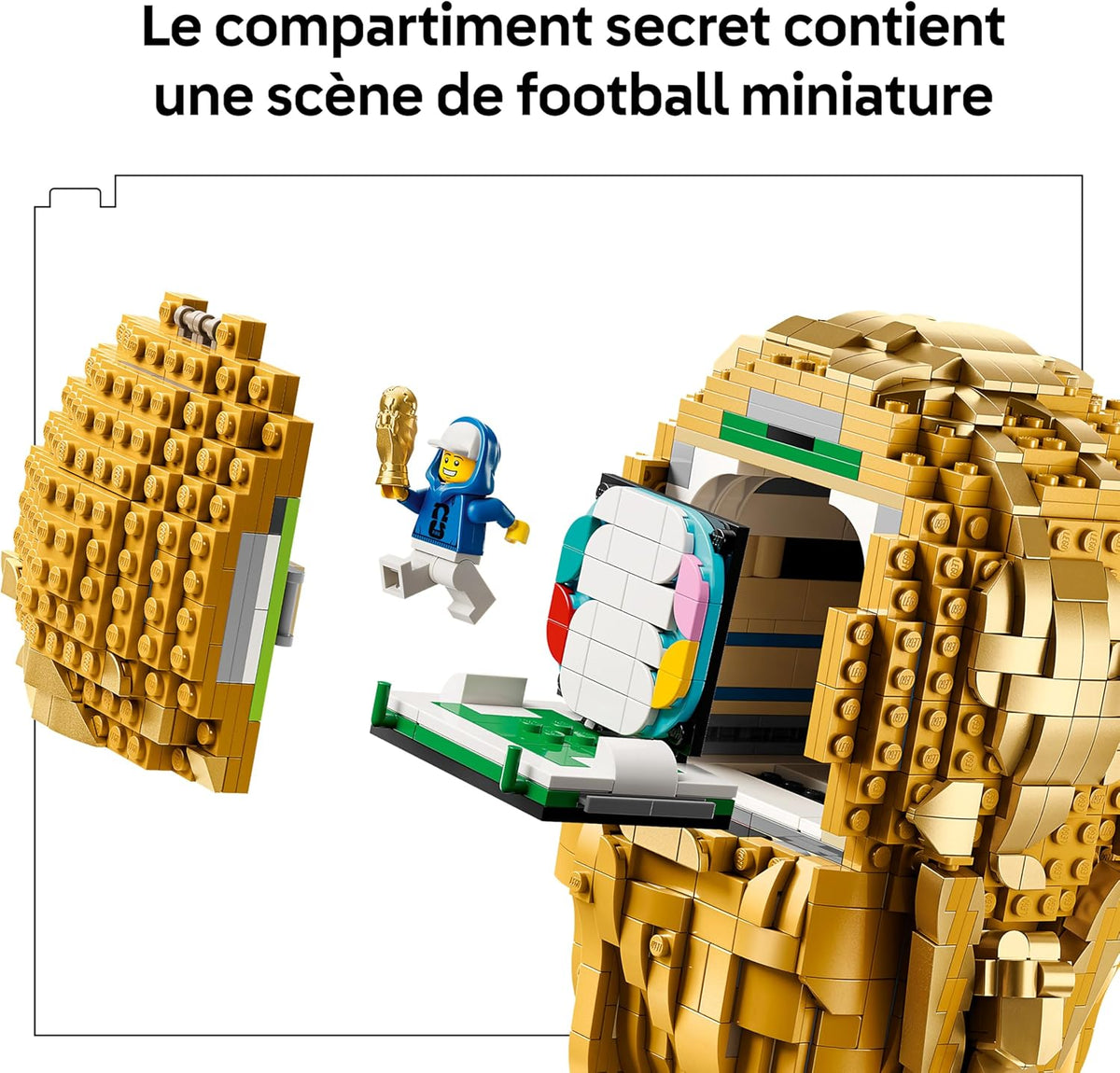 LEGO Editions Offizielle FIFA Fussball-Weltpokal-Trophäe – 3D-Spielzeug – DIY-Modellbausatz mit Sammler-Minifigur – Fußballgeschenk für Jungen, Mädchen ab 12 Jahren oder erwachsene Sportfans 43020
